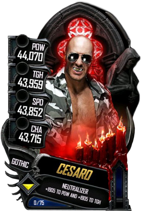 Cesaro S5 22 Gothic Clipart (456x720), Png Download