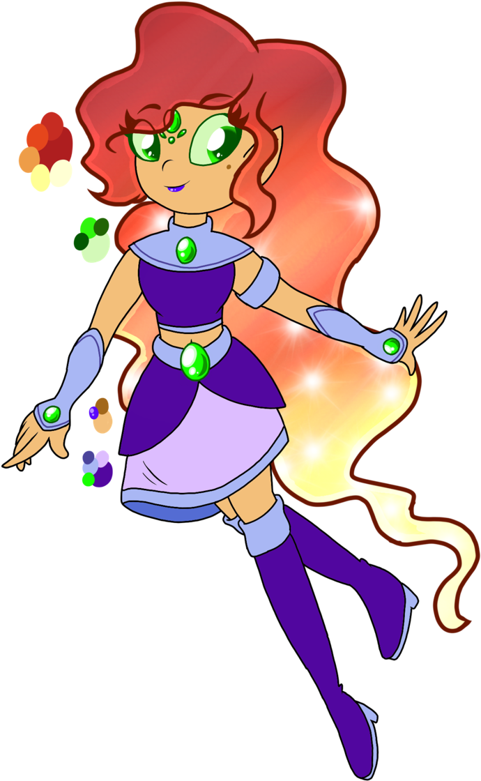 Here Is Starfire In My Style Clipart (719x1280), Png Download