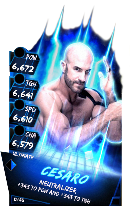 Supercard Cesaro S3 Ultimate Fusion 10618 Clipart (456x720), Png Download