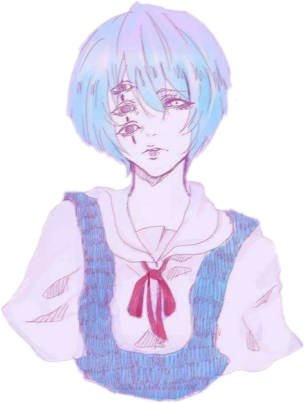 Reiayanami Sticker Clipart (1024x1359), Png Download
