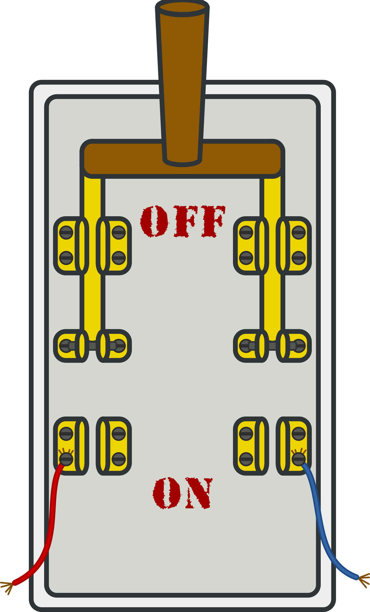 This Free Icons Png Design Of Knife Switch Off - Electricity Power Switch Clipart (1450x2400), Png Download
