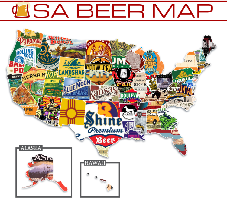 Beer Map Maroon2 - Graphic Design Clipart (750x688), Png Download