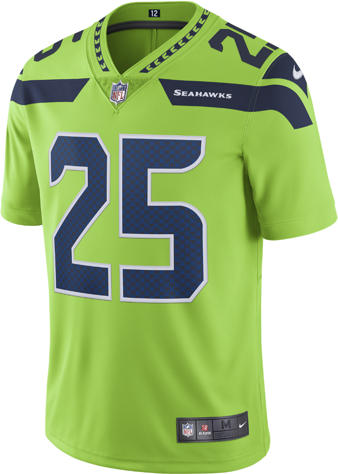 Nike Nfl Seattle Seahawks Color Rush Limited Men's - Seahawks Color Rush Jersey 12 Clipart (678x950), Png Download