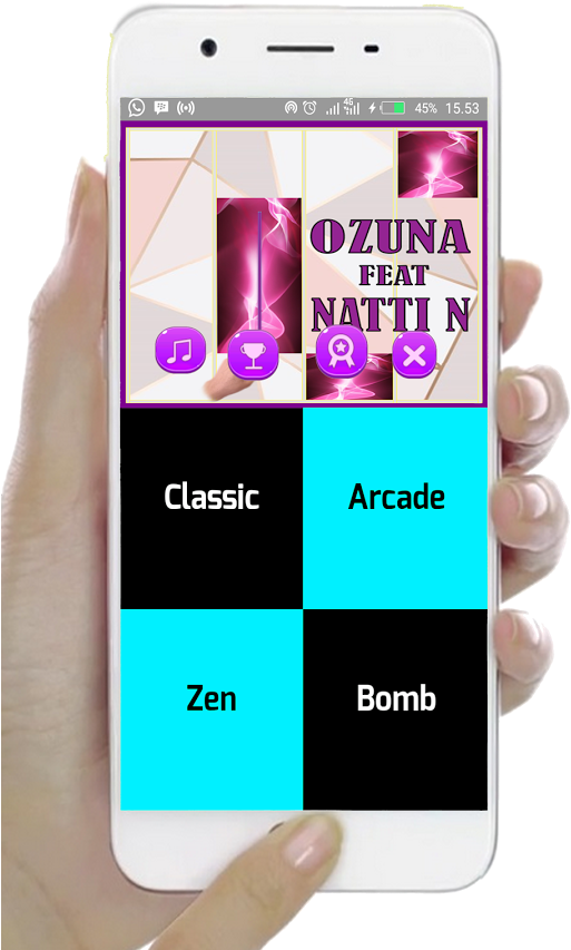 Ozuna & Natti Natasha Piano For Android Clipart (513x853), Png Download