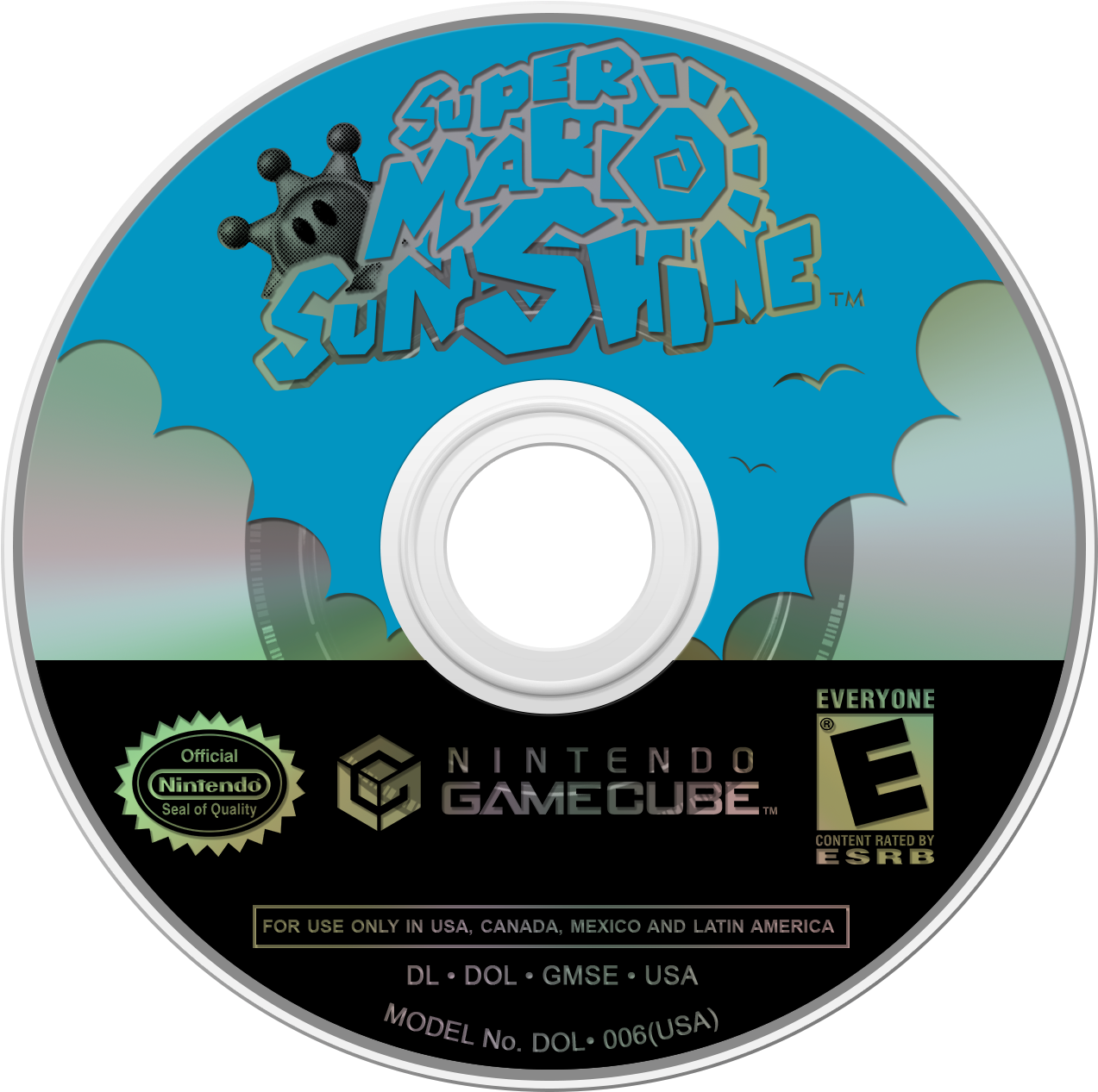 Super Mario Sunshine - Mario Party 6 Gamecube Cds Clipart (1280x1280), Png Download