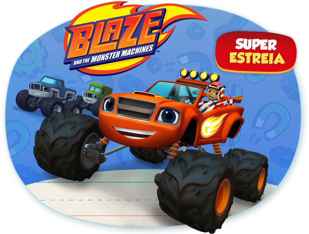 Walltastic 44524 Blaze And The Monster Machines Wallpaper Clipart (1083x819), Png Download