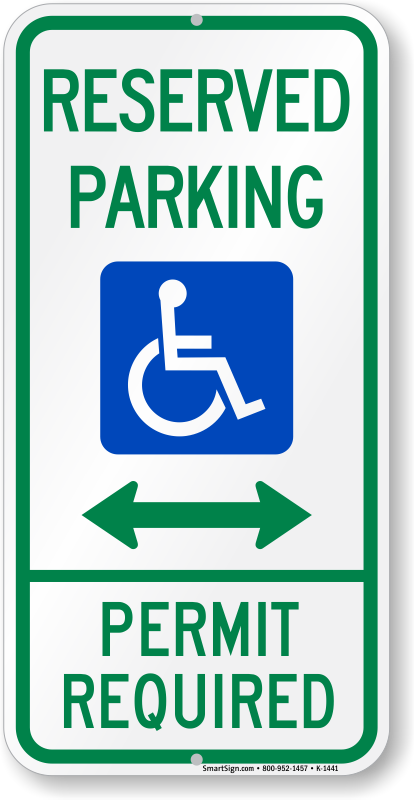 Handicap Parking Signs Handicapped - Parking Sign Clipart (414x800), Png Download