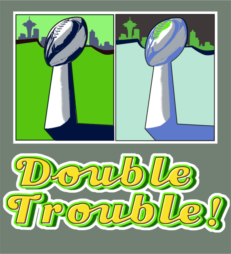 Seattle Seahawks Tshirt Front2 Smaller Clipart (800x878), Png Download
