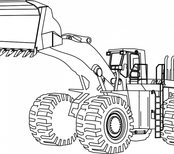 Machine Coloring Pages Machine Coloring Pages Construction - Farm Equipment Coloring Pages Clipart (678x600), Png Download