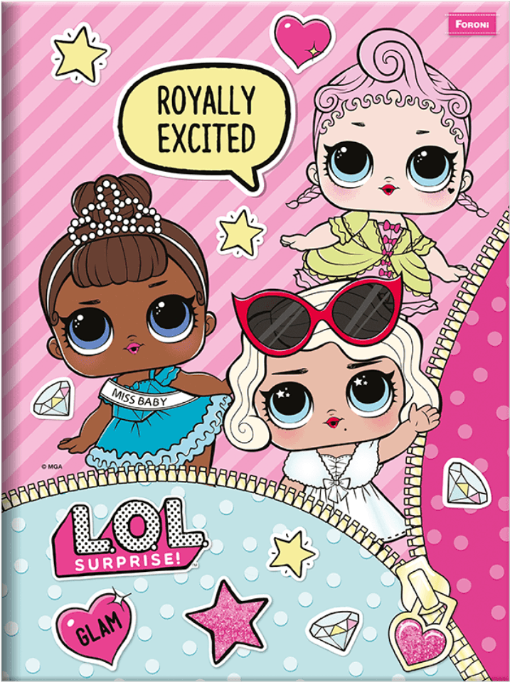 Caderno Brochura Lol Surprise 96 Fls - Caderno Brochura Lol Clipart (1001x1001), Png Download