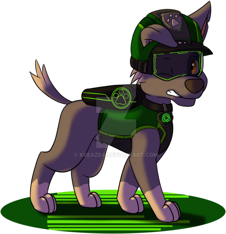 Paw Patrol Mission By - Rocky Paw Patrol Fanart Clipart (918x871), Png Download