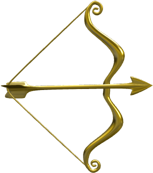 Bow And Arrow - Bow And Arrow Design 3d Clipart (640x480), Png Download
