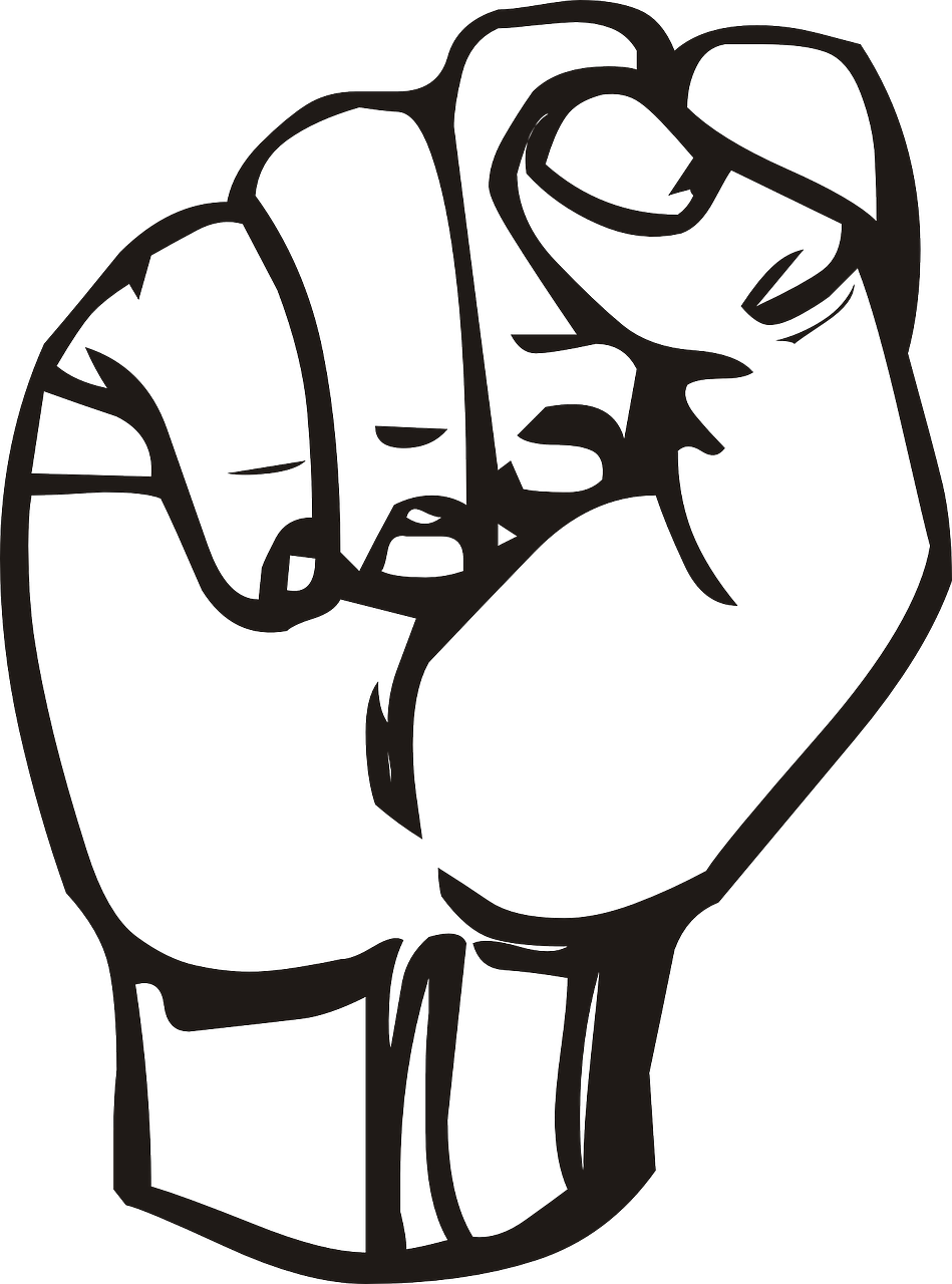 Sign Language Hand Gesture Clipart (949x1280), Png Download