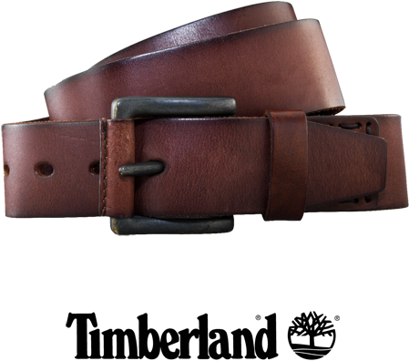 ~timberland Vintage Leather Logo Brown Belt Clipart (600x600), Png Download