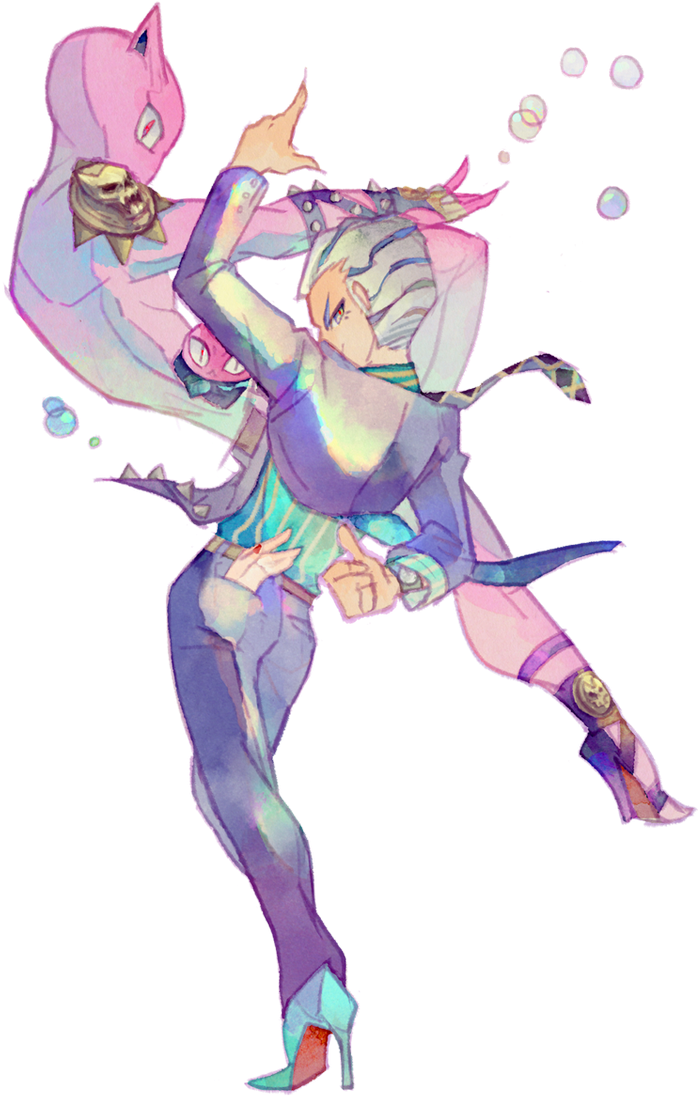 Kira & Killer Queen - Cartoon Clipart (799x1199), Png Download