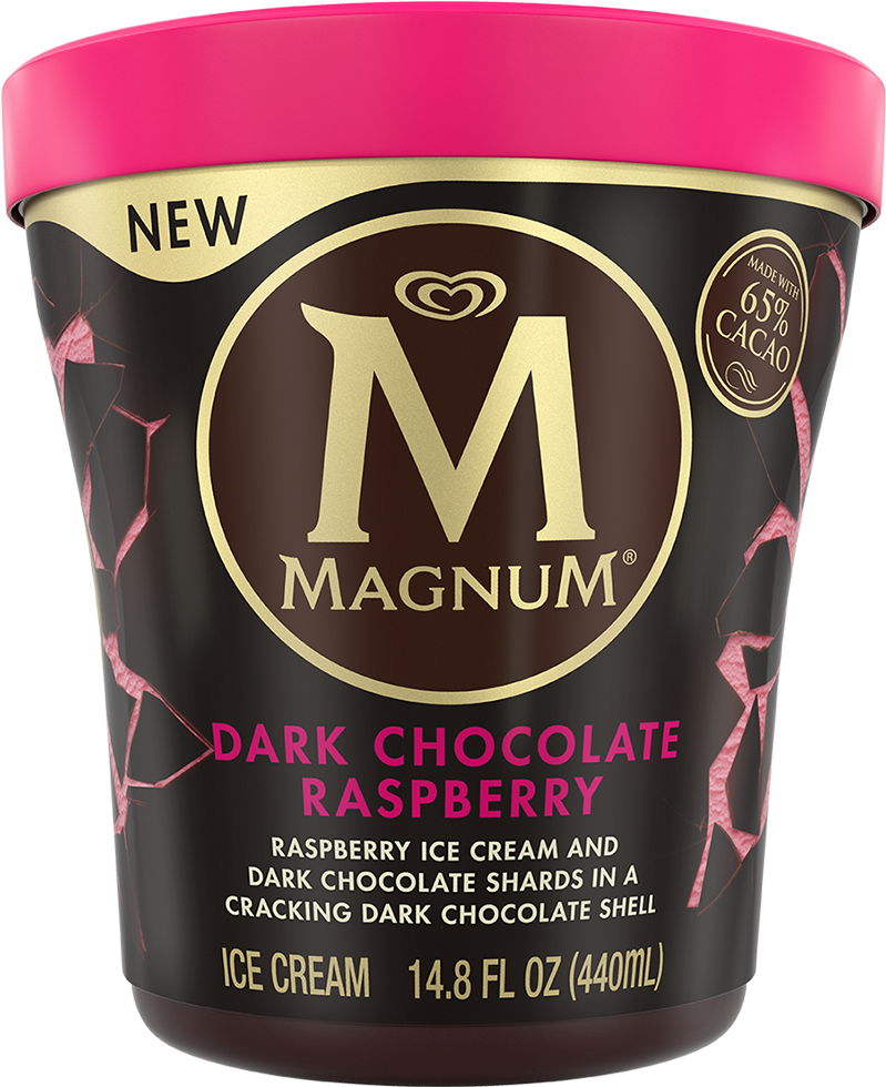 Magnum Dark Chocolate Raspberry - Magnum Dark Chocolate Raspberry Ice Cream Clipart (1000x1120), Png Download