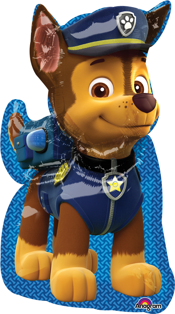 Paw Patrol - Chase - Paw Patrol Chase Balloon Clipart (1000x1000), Png Download