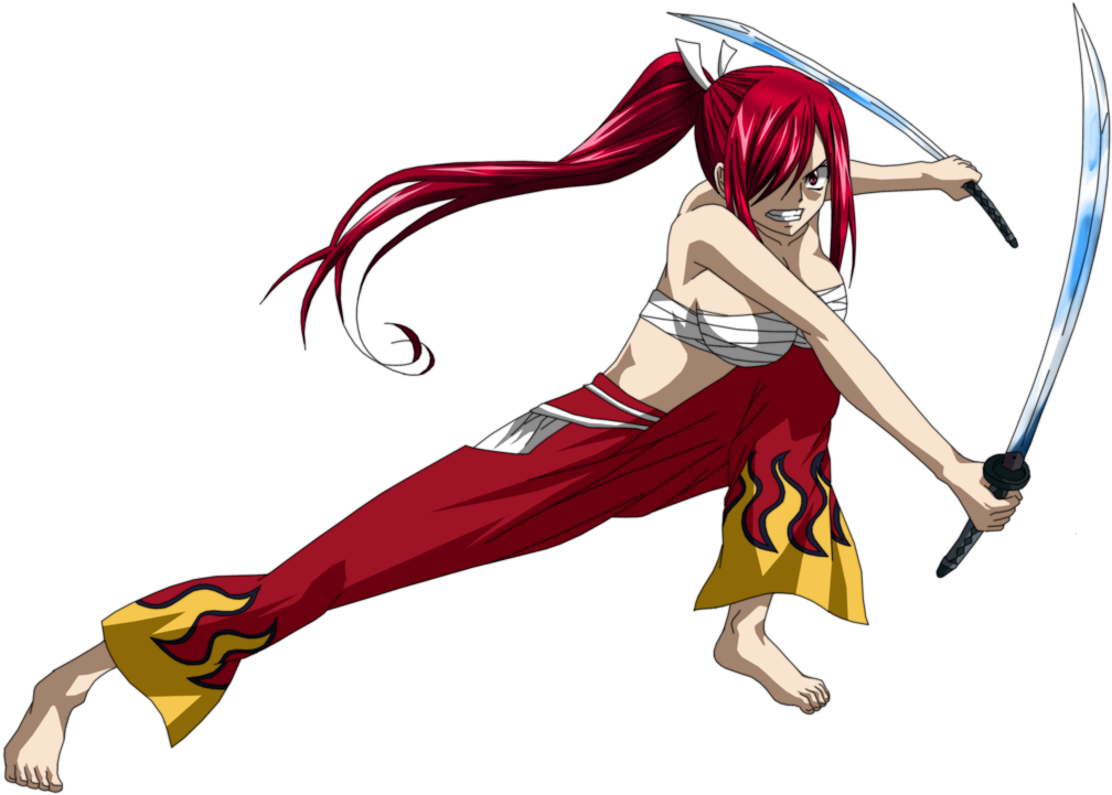 Erza Scarlet Png - Erza Png Chibi Fairy Tail Clipart (1024x725), Png Download