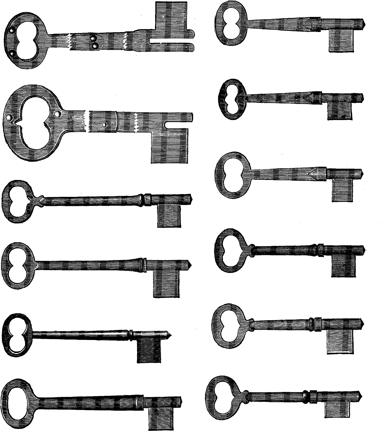 This Is A Fun Vintage Key Digital Collage Sheet I Created Clipart (1279x1454), Png Download