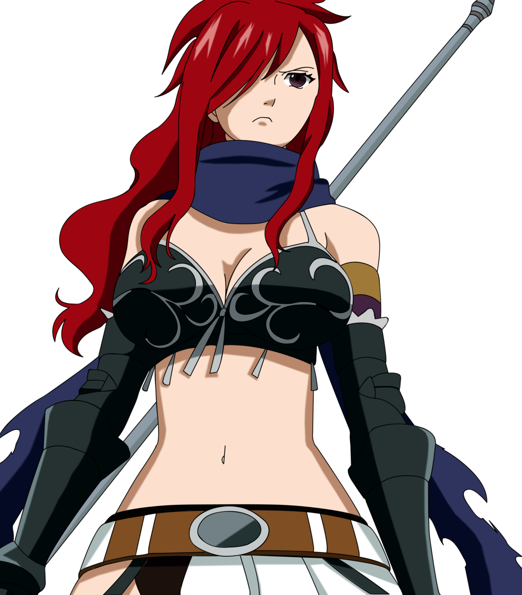 And Here Is Her Again, Tearing Through A Sphere Of - Erza De Fairy Tail Clipart (1024x1166), Png Download