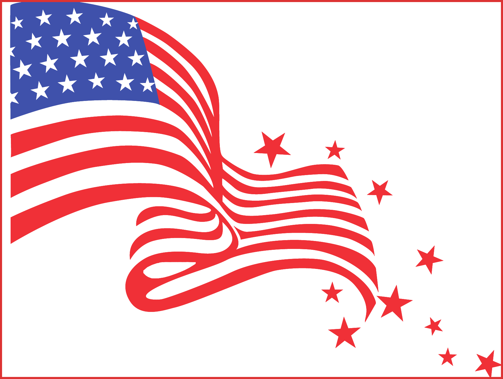 Flags Fourth Of July And 4th - American Flag Clipart Transparent Background - Png Download (1709x1288), Png Download