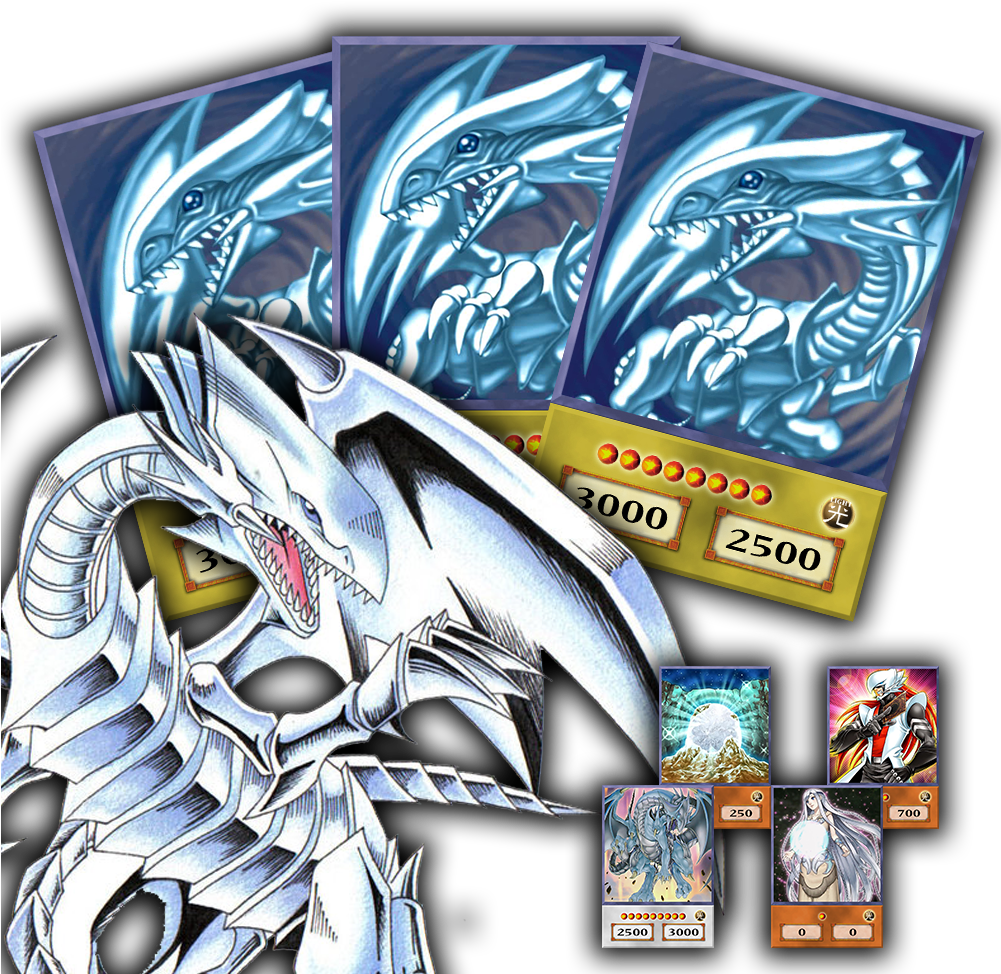 Blue Eyes Deck (anime Deck) - Blue Eyes White Dragon Banner Clipart (1000x1000), Png Download