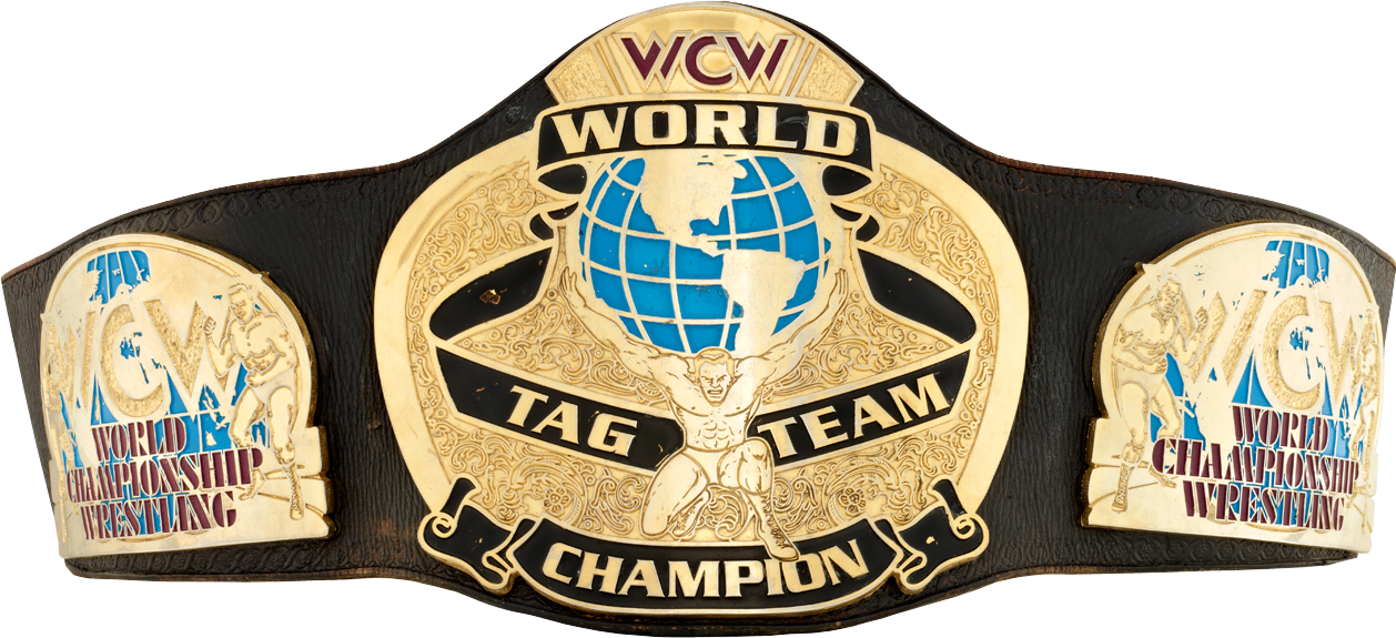 Wcw Tag Team Championship - Wcw Tag Team Championship Belts Clipart (1258x575), Png Download