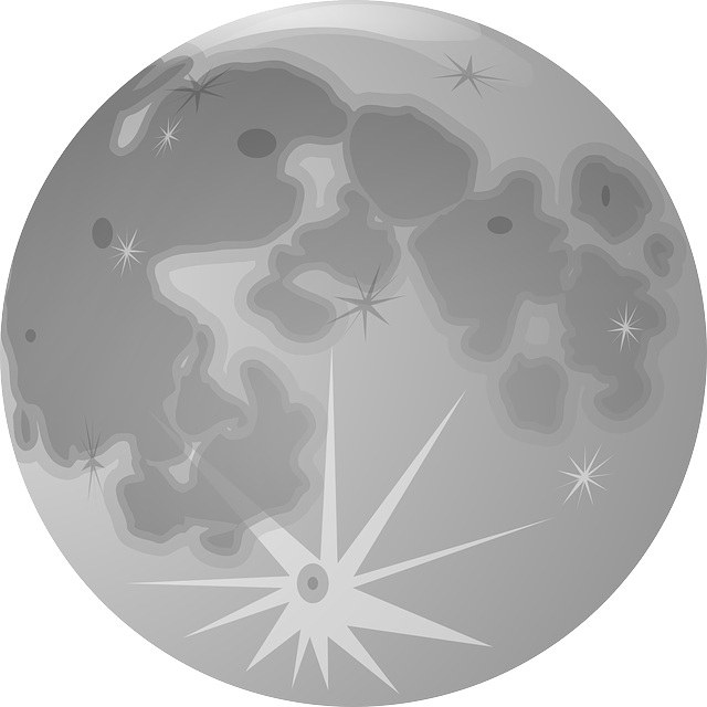 Full Moon, Moon, Lunar, Globe, Planet, Gray, Craters Clipart (640x640), Png Download