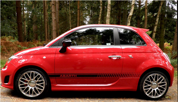 Genuine Abarth Side Stripes Black Tmcmotorsport Clipart (600x600), Png Download