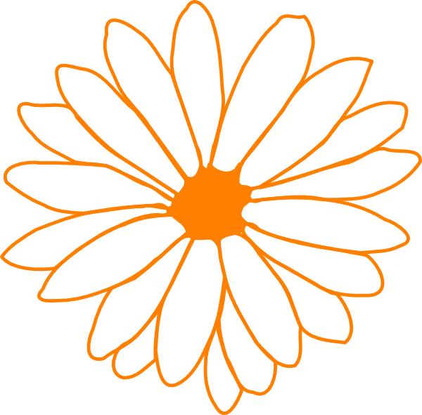 How To Set Use Orange Flower Svg Vector Clipart (600x590), Png Download