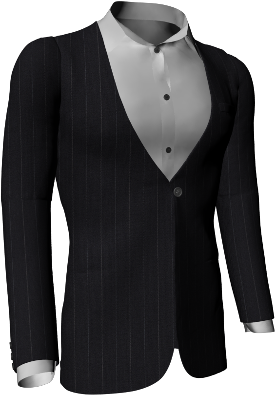Black Stripes Formal Blazer- Customize Black Stripes Clipart (1024x1024), Png Download