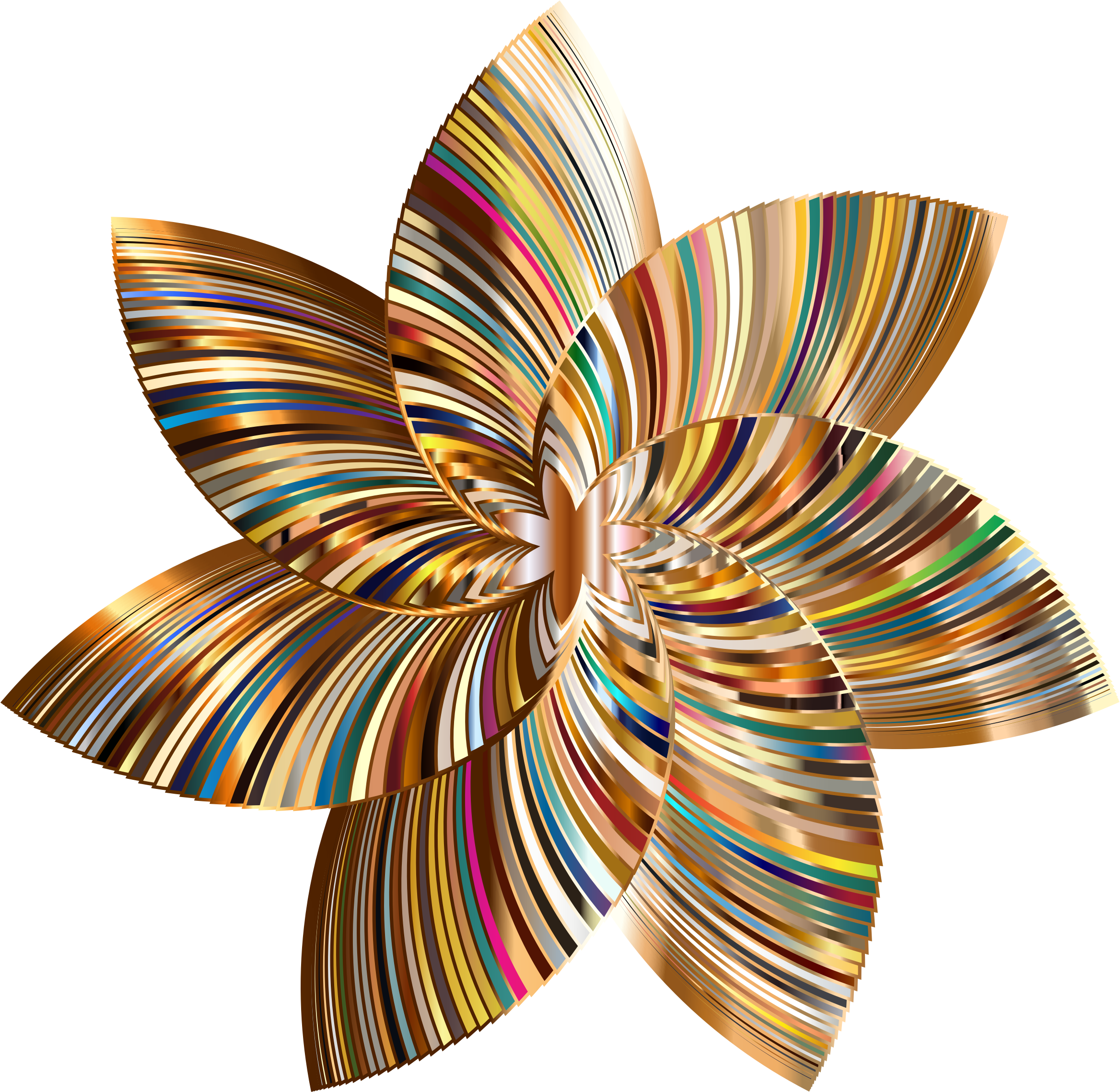 This Free Icons Png Design Of Colorful Flower Line Clipart (2336x2277), Png Download