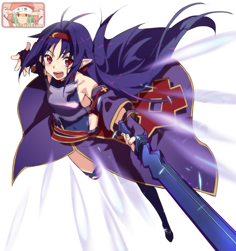 Sword Art Online) ❥follow Me And Give Me Your Opinion~ - Sword Art Online Yuuki Fight Clipart (800x850), Png Download