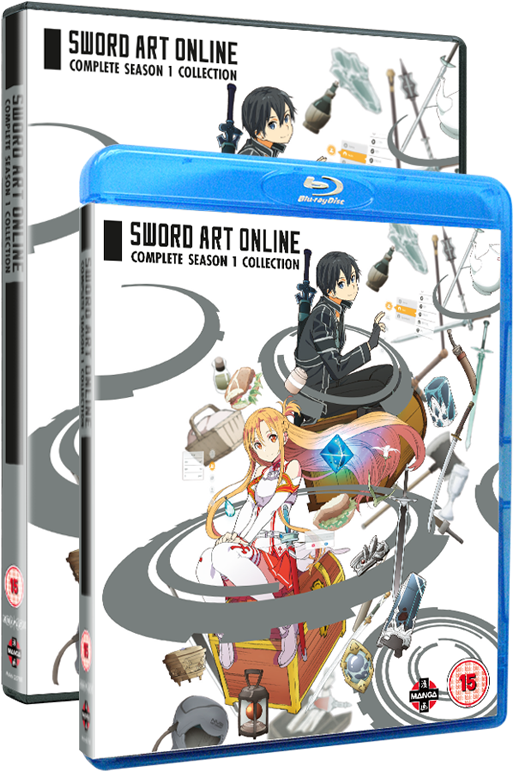 Sword Art Online Complete Season 1 Collection - Sword Art Online Complete Season 1 Collection Blu Ray Clipart (530x795), Png Download