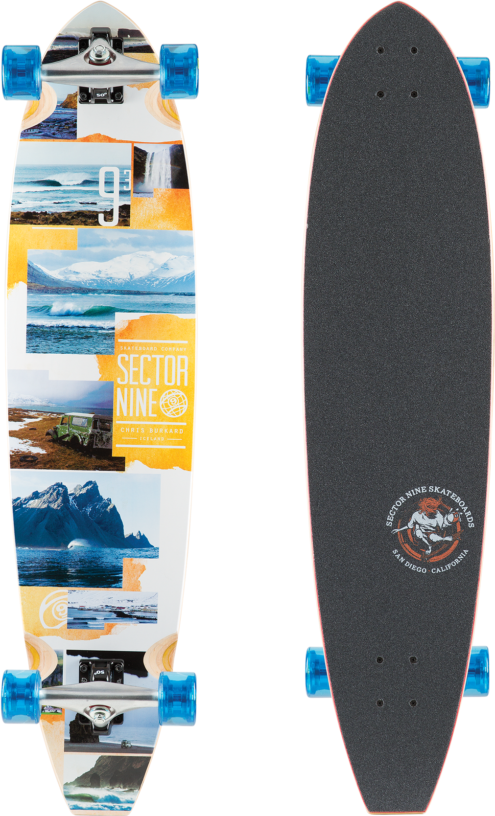 Sector 9 Longboard Clipart (1800x1800), Png Download