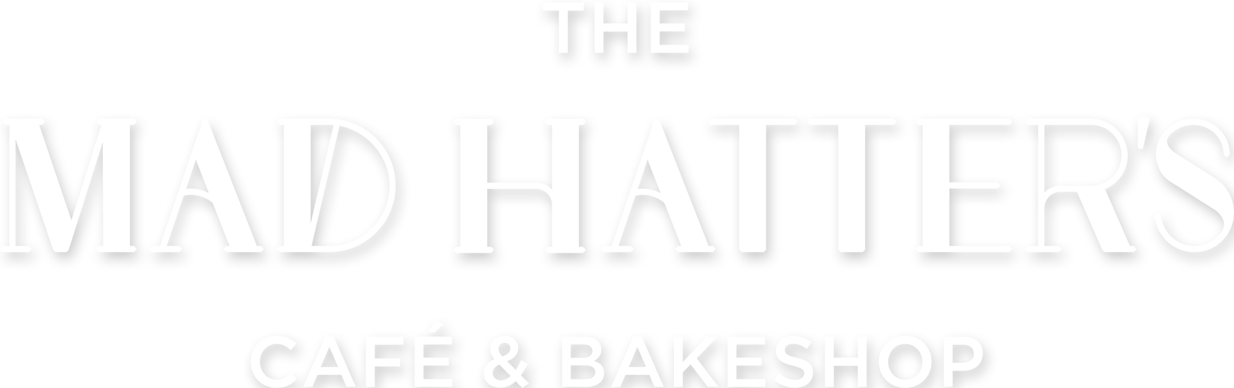 The Mad Hatter Cafe & Bakeshop - Calligraphy Clipart (1776x559), Png Download