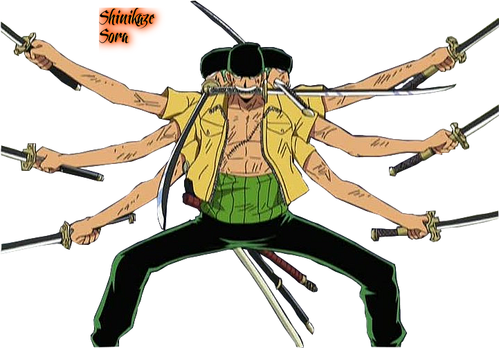 One Piece Zoro Png Download Clipart (721x503), Png Download