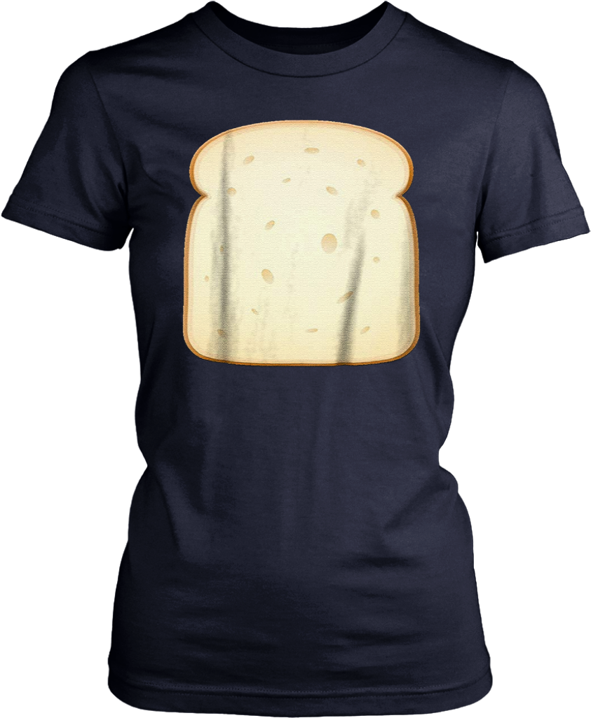 Slice Of Bread Shirt Toast Sandwich Loaf Funny Food - T-shirt Clipart (1024x1024), Png Download