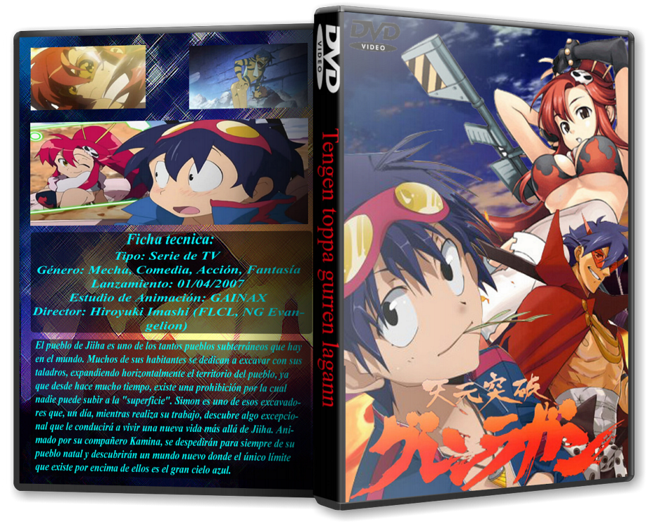 Cover Tengen Toppa Gurren Lagann - Cartoon Clipart (1024x768), Png Download