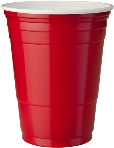แก้วพลาสติกสีแดง Red Cup 16oz - Red Party Cup Clipart (650x650), Png Download