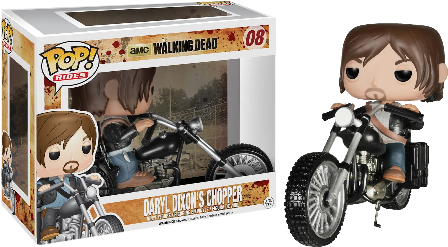 The Walking Dead Daryl Dixon Chopper Funko Pop Vinyl - Funko Pop Daryl Dixon Clipart (1533x845), Png Download