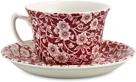 Burgleigh Red Cup And Saucer - Coffee Cup Clipart (640x488), Png Download