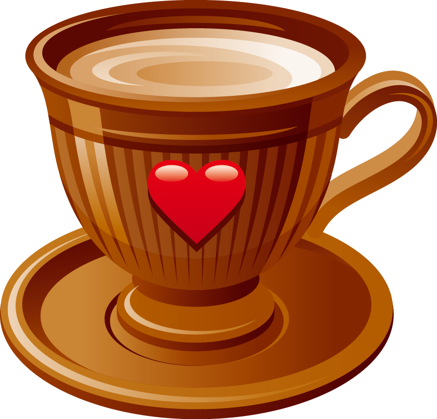 Graphic Black And White Stock Cute Coffee Cup Clipart - Cute Coffee Cup Transparent - Png Download (868x831), Png Download