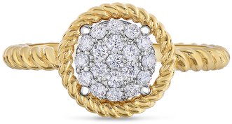 Roberto Coin Pave Circle Ring - Engagement Ring Clipart (800x800), Png Download