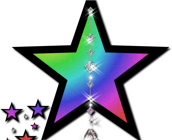 Falling Stars Clipart Hollywood Star - Sequin Glitter Transparent Clipart Sparkly Red Star - Png Download (640x480), Png Download