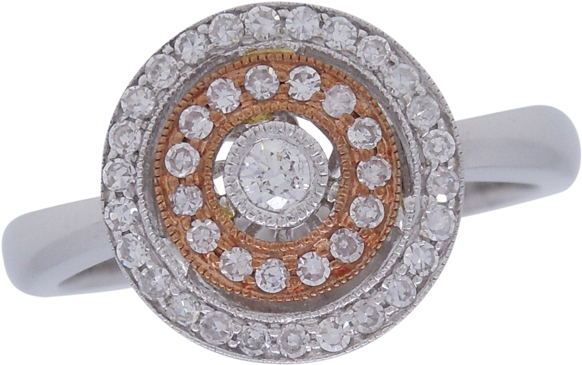Diamond Circle Ring - Engagement Ring Clipart (2169x1843), Png Download