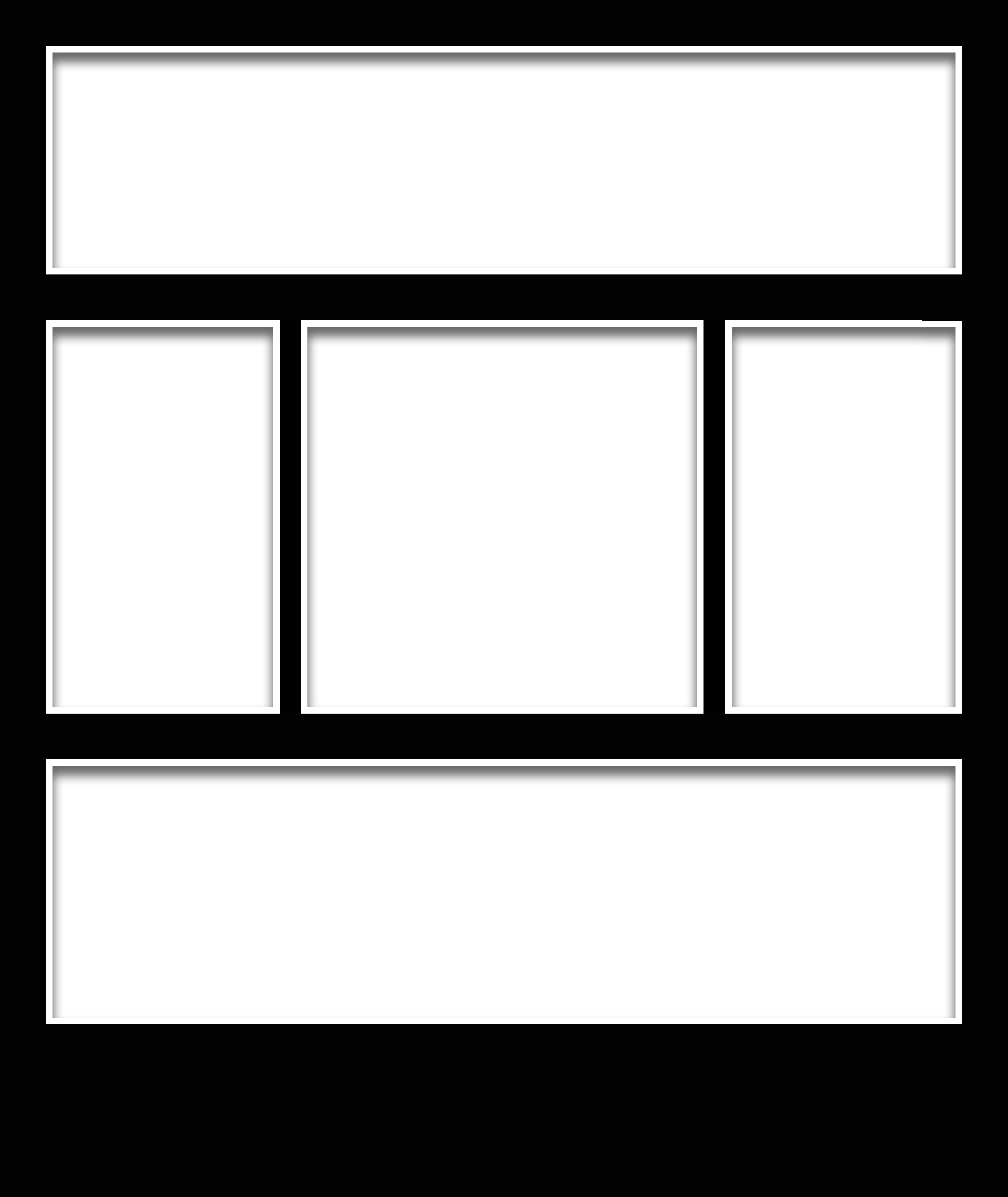 Photoshop Frames Template 137472 - Frame Png Five Clipart (4800x5700), Png Download
