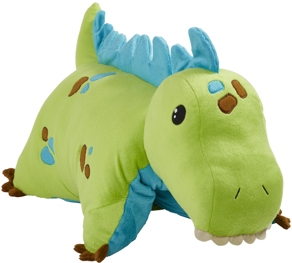 Pillow Pets 18" Blue Dinosaur Pillow Stuffed Animal Pillow Pet