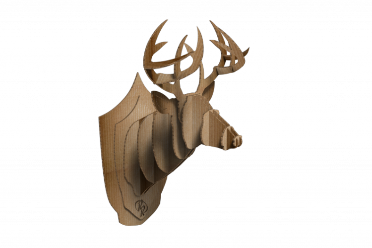 Mini Deer Head Cardboard - Bull Clipart (750x500), Png Download