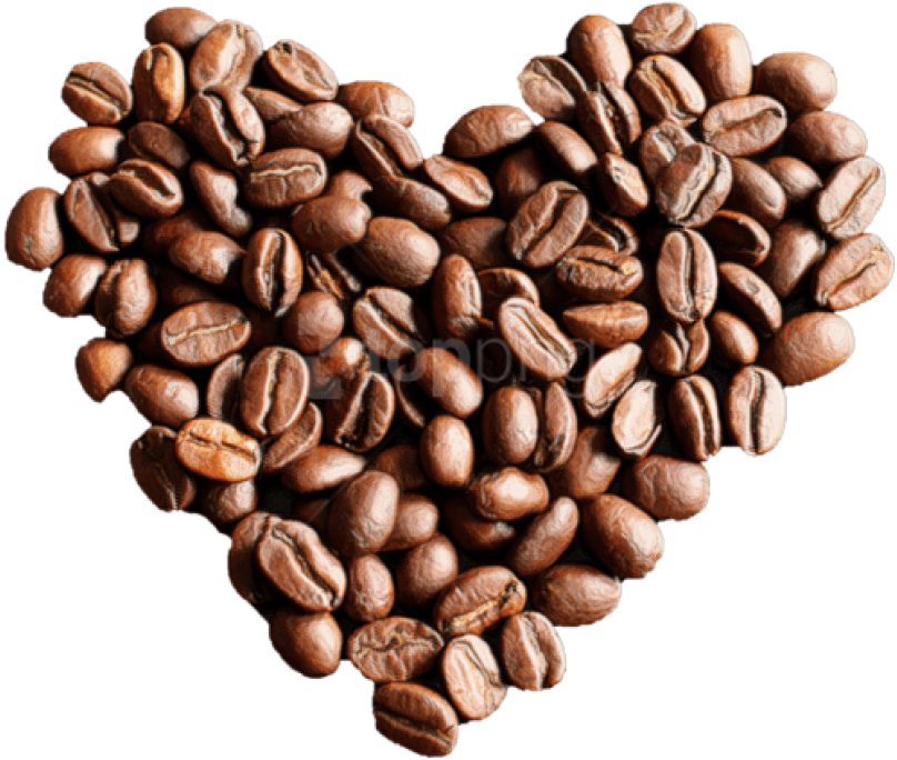 Free Png Download Coffe Heart Clipart Png Photo Png - Coffee Bean Love Heart Transparent Png (850x723), Png Download